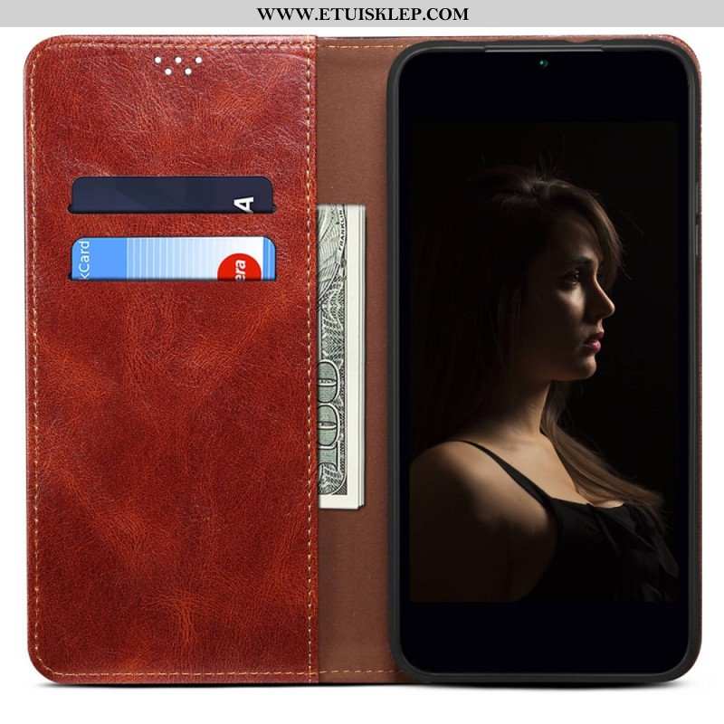 Etui Na Telefon do Honor 70 Etui Folio Woskowana Sztuczna Skóra